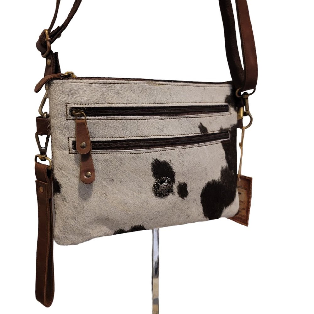 Brand New Genuine cowhide leather crossbody purse